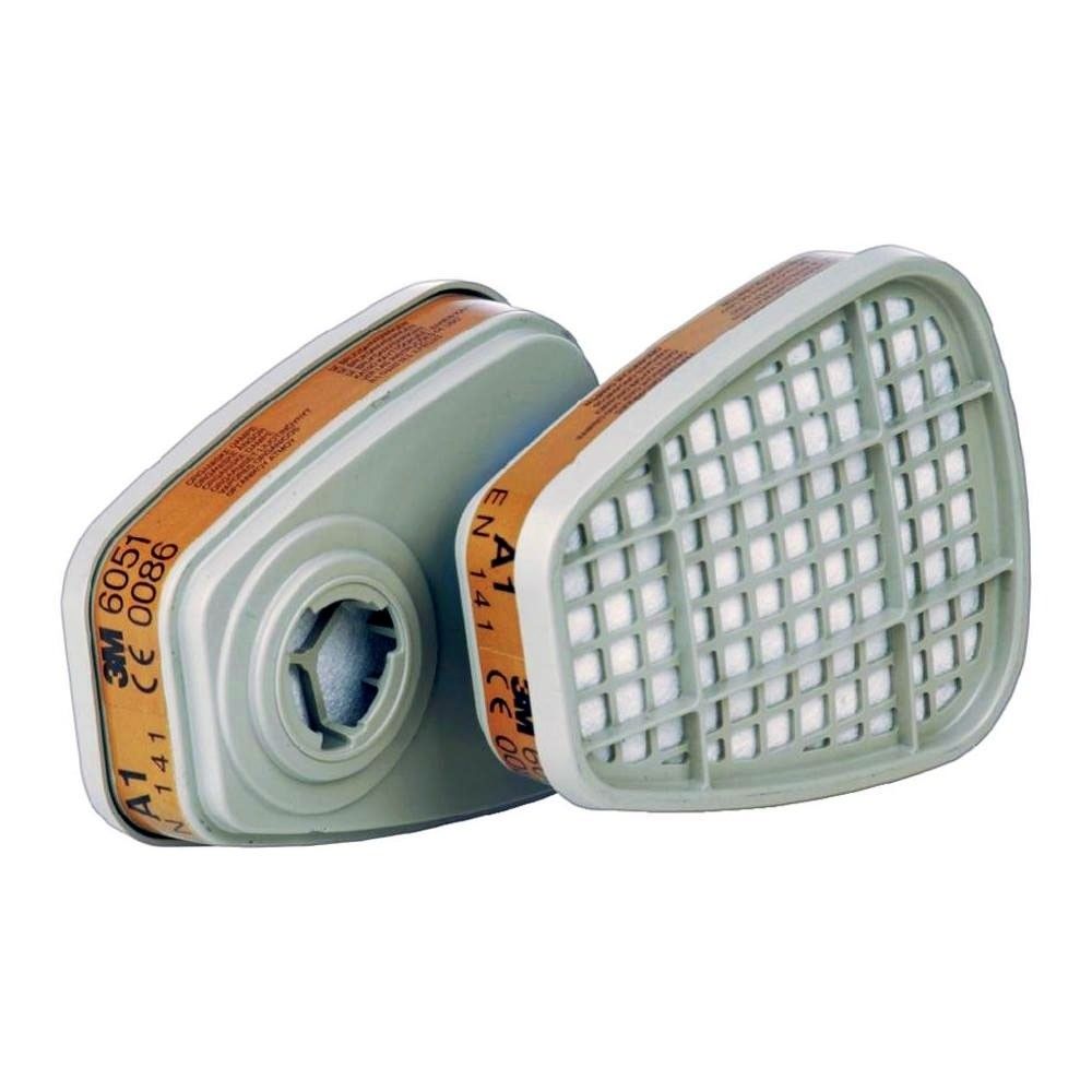 Paire de filtres 3M 6051 anti-gaz A1 pour masque 3M 6000