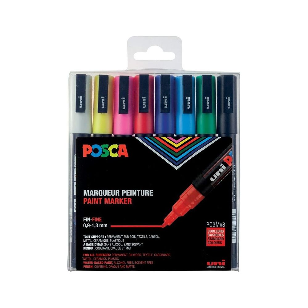 Set de 8 marqueurs Posca PC-3M